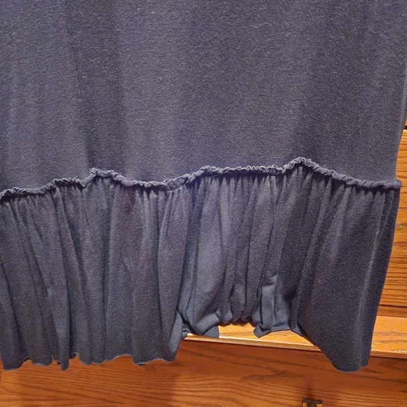 Agnes & Dora Peplem Ruffle Scoop Neck Short Sleeve Shirt S - Picture 2 of 4